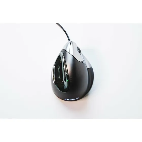 BakkerElkhuizen Evoluent Vertical Mouse 4, Højre, Sort/Grå, Kablet