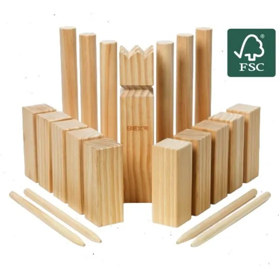 BEX Kubb Familie-udgave i FSC-certificeret fyrretræ