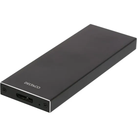 Deltaco Extern M.2 Kabinet, USB 3.1 Gen 1, Sort, 5 Gbps