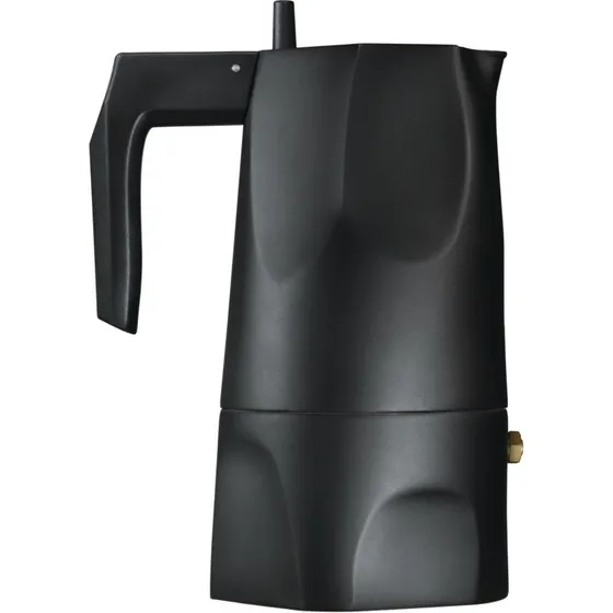 Alessi Ossidiana Espressobrygger 3 kopper, sort