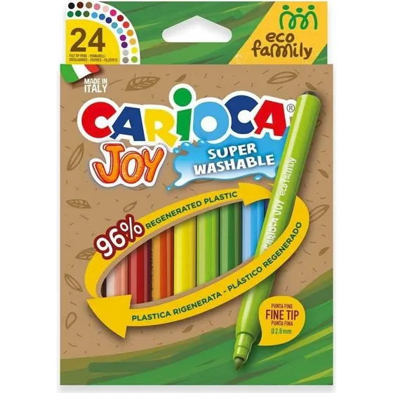 Carioca ECOfamily Fine Tip Tuscher 24 stk