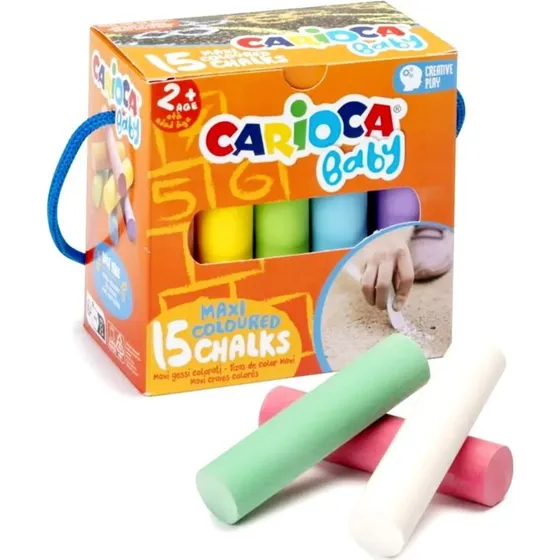 Carioca Baby Maxi Kridt 15 Farver