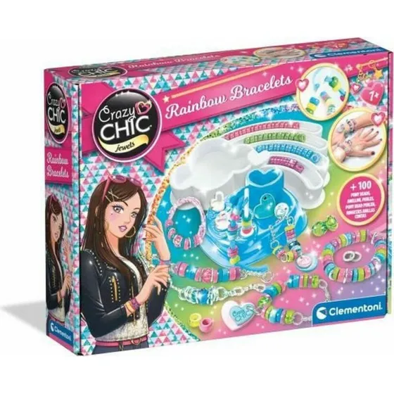 Clementoni Crazy Chic Rainbow Bracelets – 100 ringe, multicolor (7+ år)