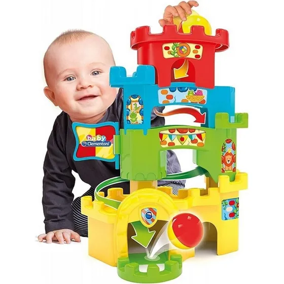 Clementoni Baby Stabeltårnsborg med Kuglebane + Bold