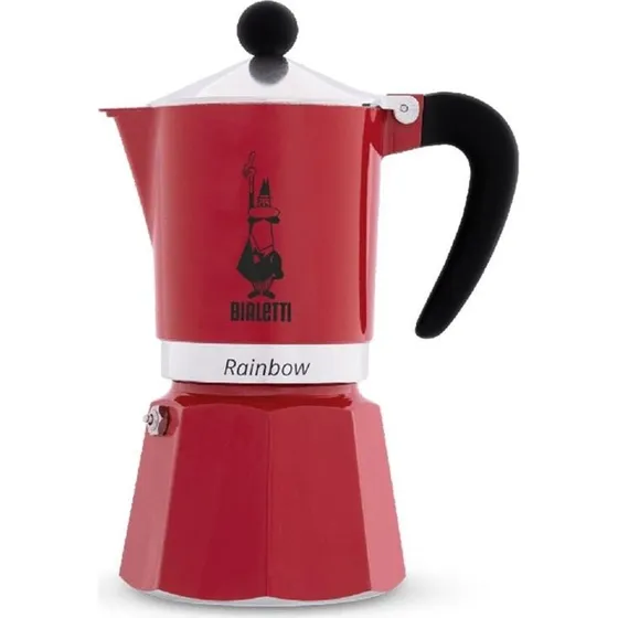 Bialetti Rainbow 1-kop Mokkakande, 60 ml, rød