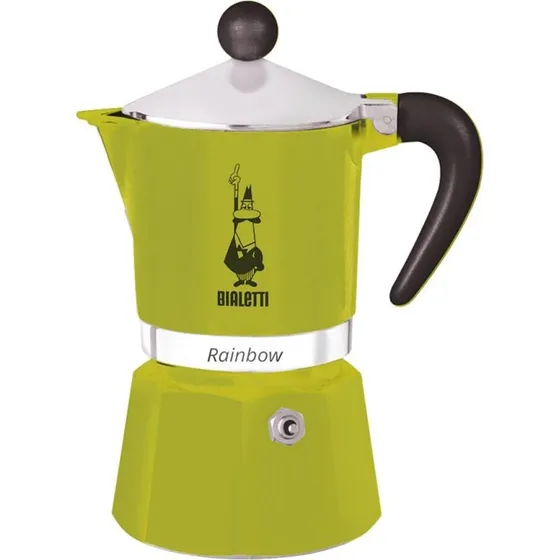 Bialetti Rainbow Moka Kaffekande, 270 ml, grøn
