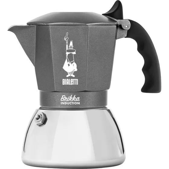 Bialetti Brikka Induction 4 kopper, antracit/sølv