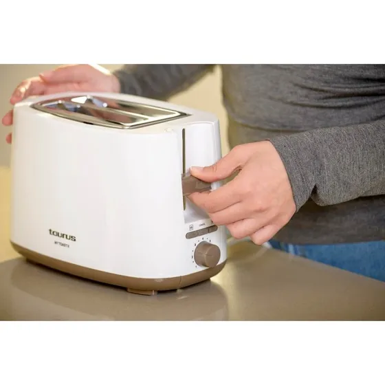 Taurus Mytoast 2 Slots Brødrister, 750 W, Hvid