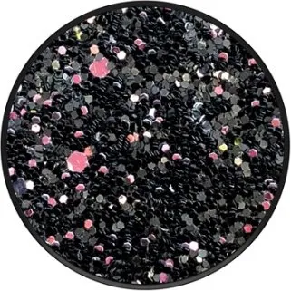 PopSockets PopGrip PREMIUM Sparkle Black – Aftageligt greb & stander