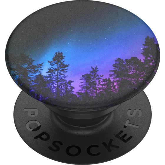PopSockets PopGrip Aurora Woods – Aftageligt greb & trådløs opladning
