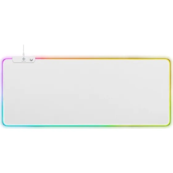 Deltaco WMP90 RGB Gaming-musemåtte, hvid, 90x36 cm