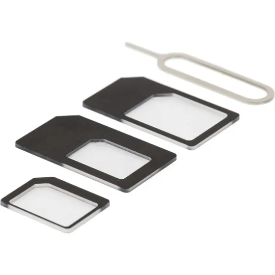 Deltaco SIM-kortadapter (Micro/Mini/Nano), sort