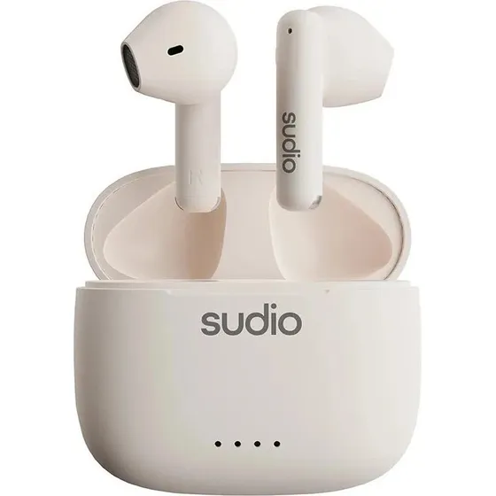 Sudio A1 Earbuds, Bluetooth 5.2, IPX4, Hvid, 6,5 timer