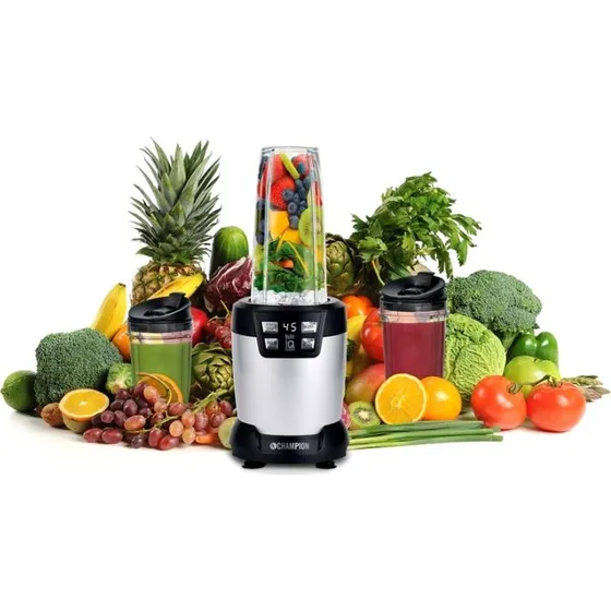 Champion Nutrition Blender Pro Digital 1200W Sort/Sølv