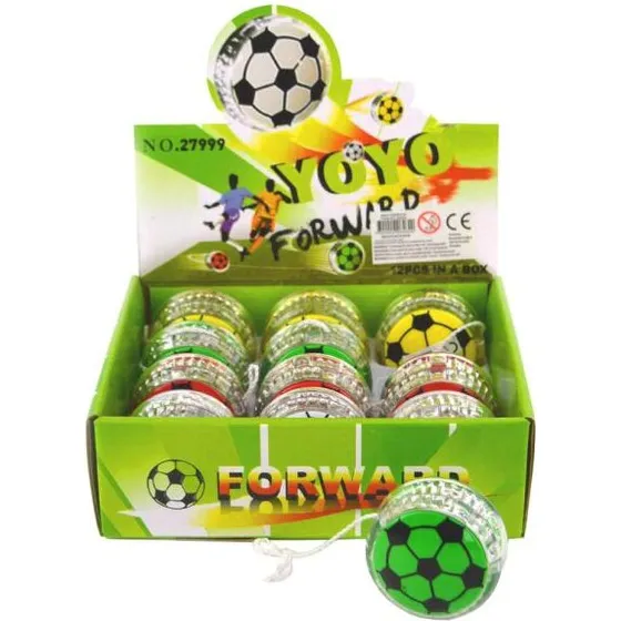 Yoyo Fodbold 5,5 cm med lys – plastik yoyo