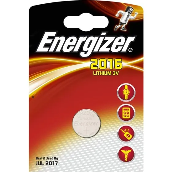 Energizer CR2016 Knapcellebatteri 3V Lithium 1-pak