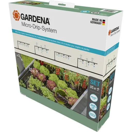 Gardena Micro-Drip vandingssæt til 35 planter i højbed