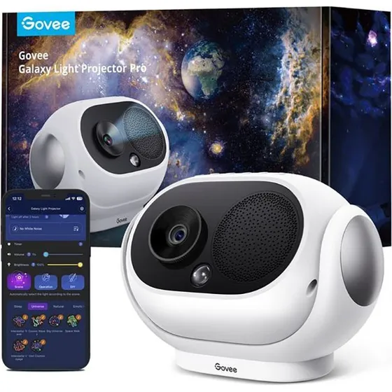 Govee Galaxy Light Projector Pro - Hvid, med Bluetooth og Wi-Fi