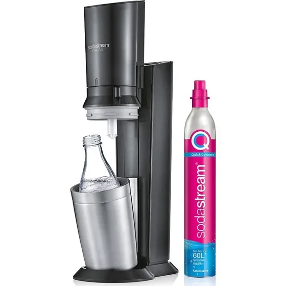 SodaStream Crystal 3.0 Sodavandsmaskine Sort med Glasflaske