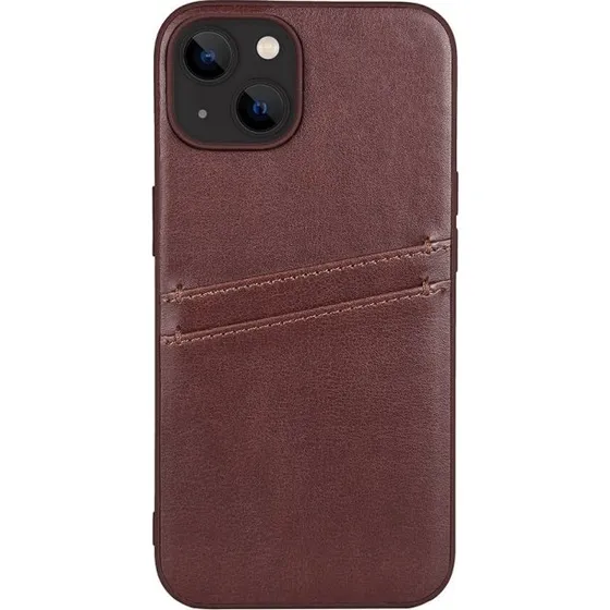 Buffalo Cover PU 2-kort Brun - iPhone 13/14