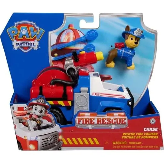 Paw Patrol Fire Rescue Køretøj med Chase Figur – 3+ år
