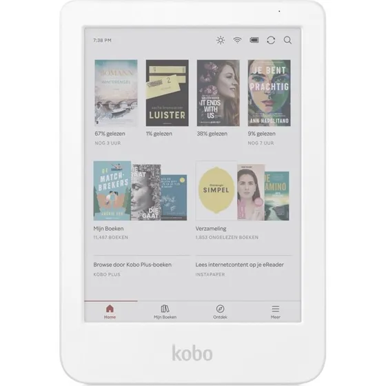 Kobo Clara Colour 6" Farveskærm, 16 GB, Hvid