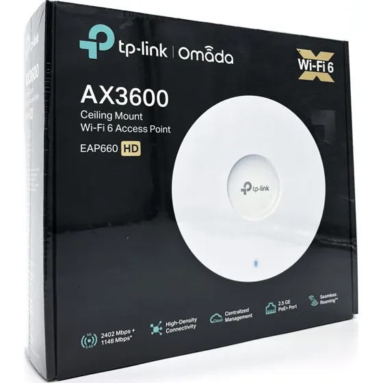 TP-Link EAP660 HD AX3600 Wi-Fi 6 Access Point, Hvid