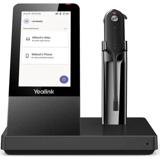 Yealink WH67 Trådløs Headset Sort (DECT, Microsoft Teams)