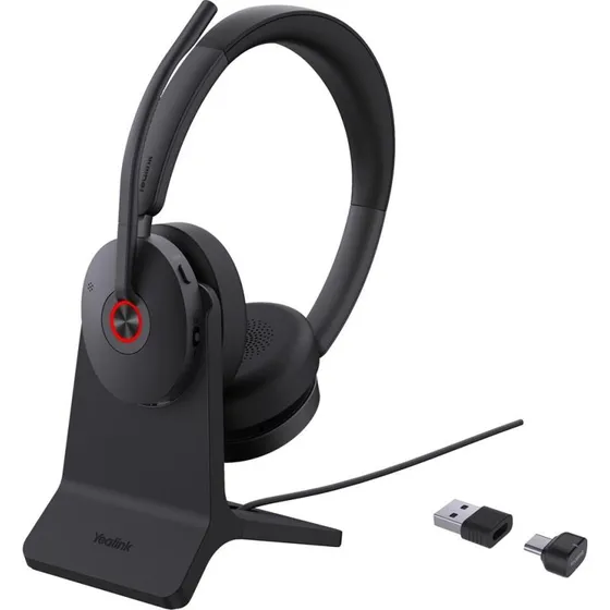 Yealink BH74 UC Trådløst Headset med Stander, USB-C/A, Sort
