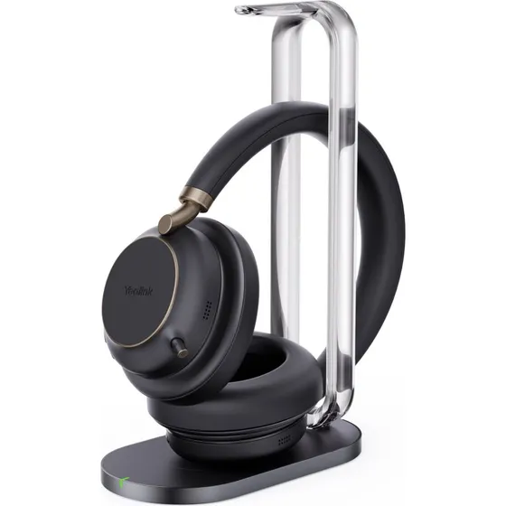 Yealink BH76 Plus Trådløs Headset med Opladestander, Sort