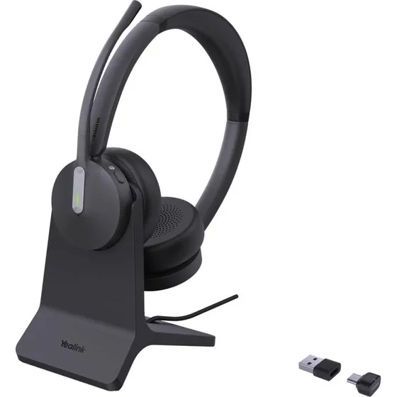 Yealink BH70 Dual Trådløst Headset med Ladestander, Sort
