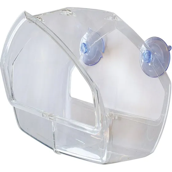 Ryom fuglefoderhus til vindue, klar akryl 13x16x18 cm