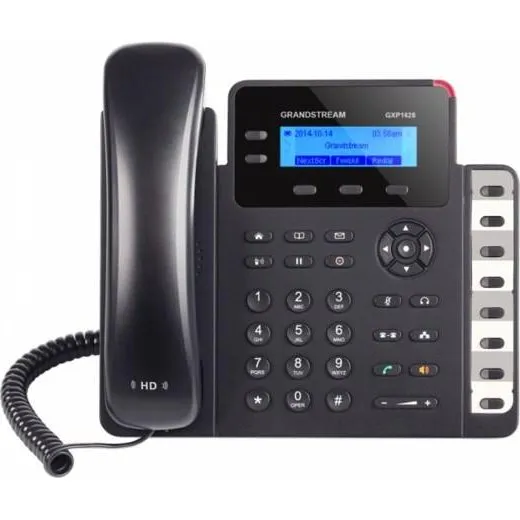 Grandstream GXP1628 VoIP-telefon, sort, 2 linier, LCD-skærm