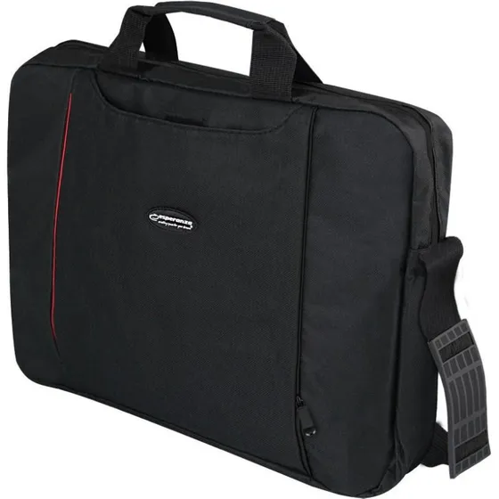 Esperanza Salerno 15,6" Toploader Computertaske Sort/Rød