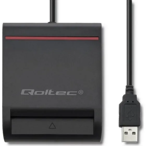 Qoltec SCR-0642 Smart Kortlæser USB-A, sort