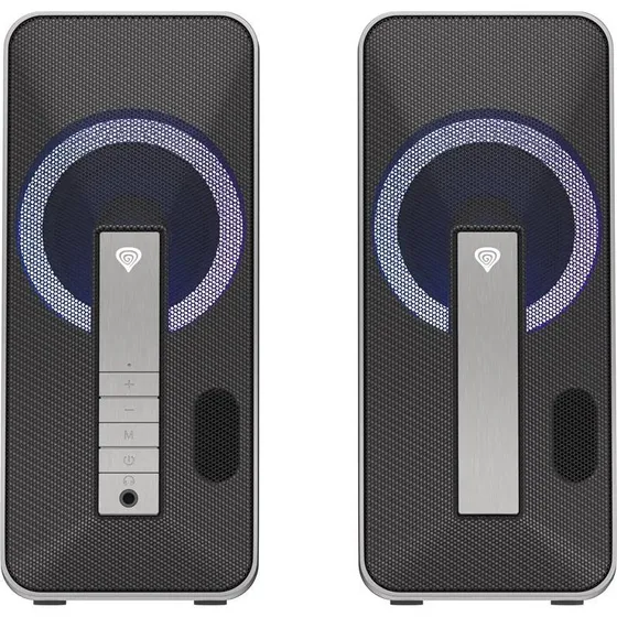 Genesis Helium 100 BT RGB 2.0 Højttalere, 10 W, Bluetooth, Sort/Sølv