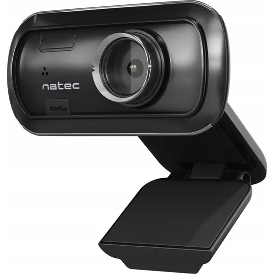 Natec Lori Webcam 1080P, Manuelt Fokus, Sort
