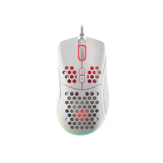 Genesis Krypton 555 Hvid Kablet Gaming Mus, 8000 DPI