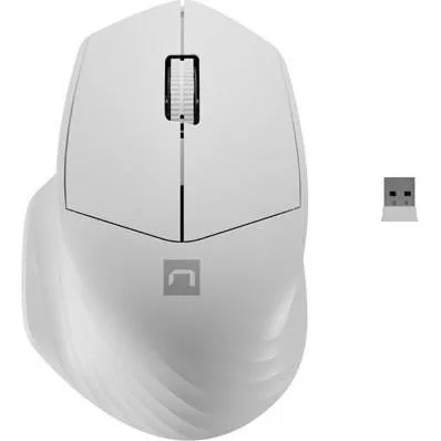 Natec Siskin 2 Trådløs Mus Bluetooth 5.0 + 2,4 GHz, Hvid