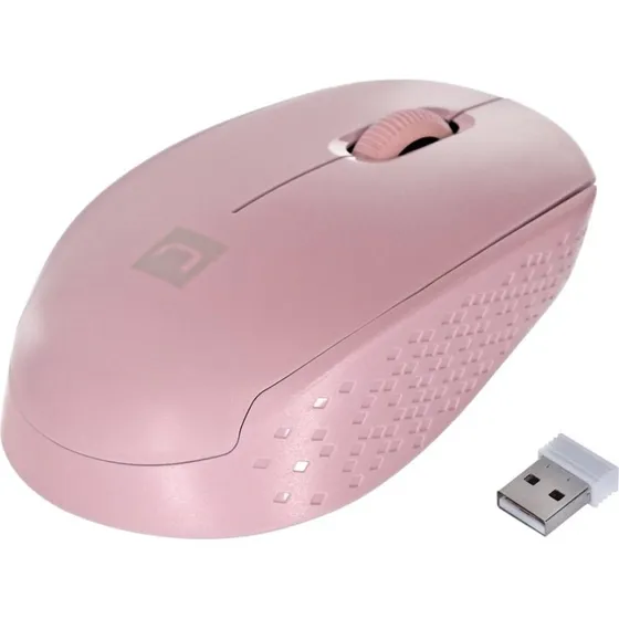 Natec Stork Trådløs Mus, 1.600 DPI, Pink, Optisk, 2.4 GHz