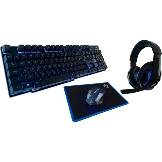 Rebeltec Sherman Gaming Sæt (Tastatur, Headset, Mus, Måtte)