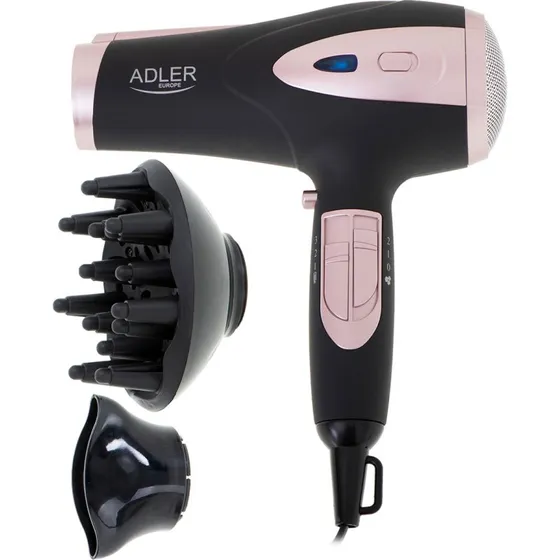 Adler AD2248b Ion Hårtørrer med Diffuser (2200W)