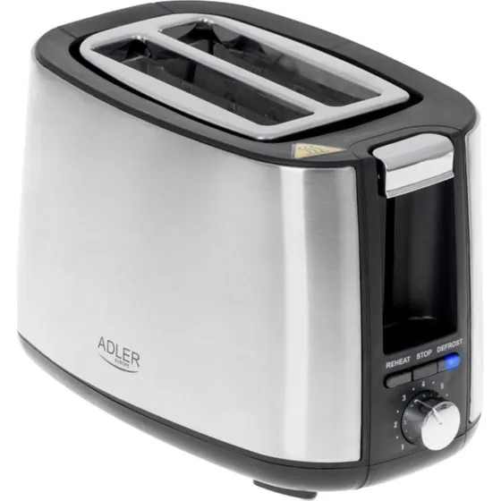 Adler AD 3214 2-skives brødrister i rustfrit stål