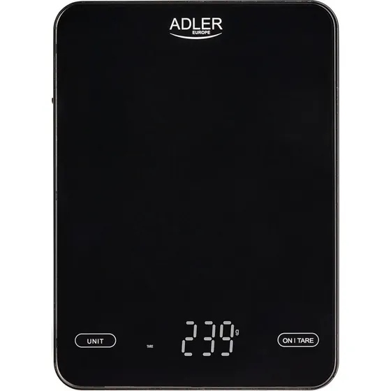 Adler Køkkenvægt USB-C 10kg/5g Sort
