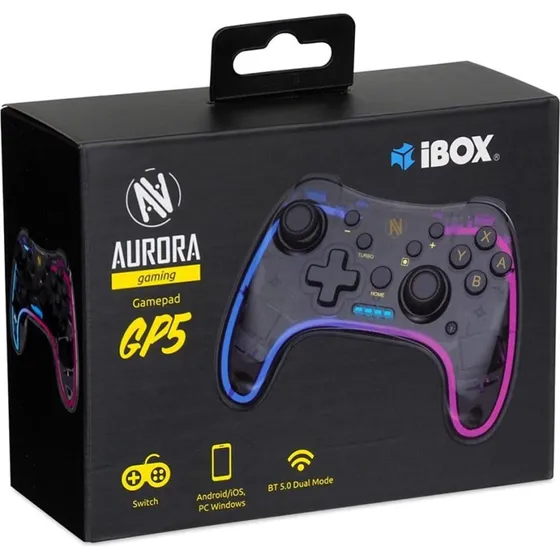 iBox IGP5 Trådløs Gamepad til PC, Android, Nintendo Switch – Sort