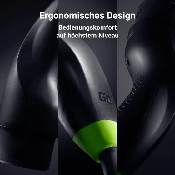 Green Cell EVKABGC01 Type 2/Type 2 5m 22kW ladekabel med ergonomisk greb