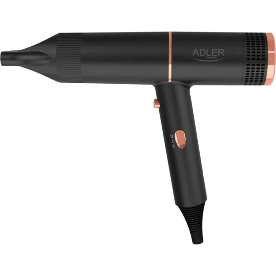 Adler AD 2278 Hårtørrer 1400 W, sort, ionisk, cool shot