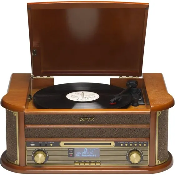 Denver MRD-51 Retro Musiksystem med Pladespiller, CD, DAB+ og USB