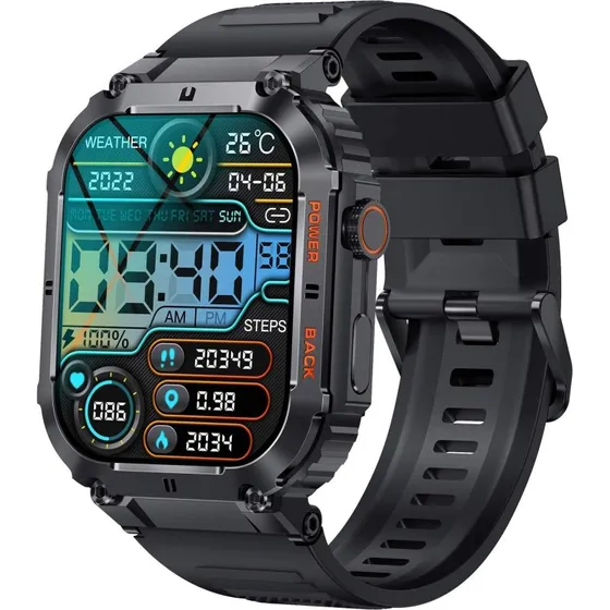 Denver SWC-191B Smartwatch med puls, blodtryk og opkaldsfunktion – Sort