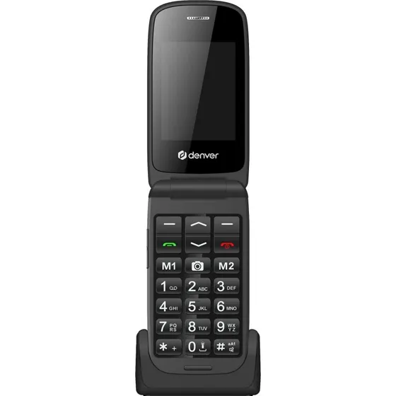 Denver BAS-24600L 4G Senior Flip-Telefon, 2,4" Farveskærm, SOS-knap